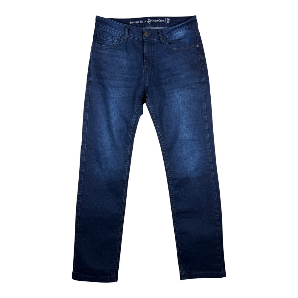 Beverly Hills‎ Polo Club Mens Dark Wash Straight Leg Denim Jeans 32x30